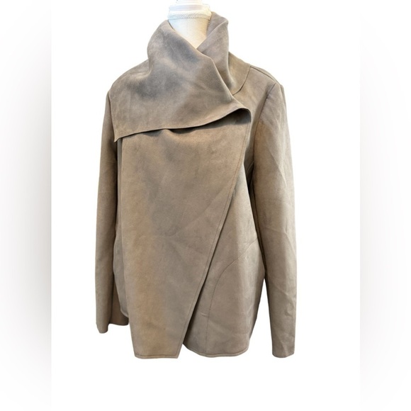 🩶Anne Klein Faux Suede Lightweight Bomber Jacket (1X) - Picture 6 of 10